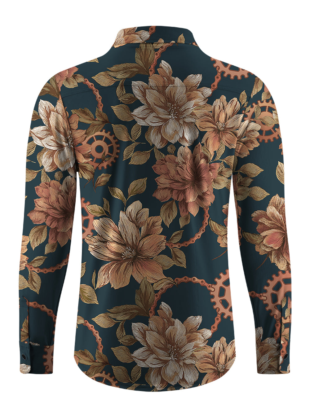 Orionride Memory Of Flowers Men's Stretchy Breathable Long Sleeve Gravel Shirt