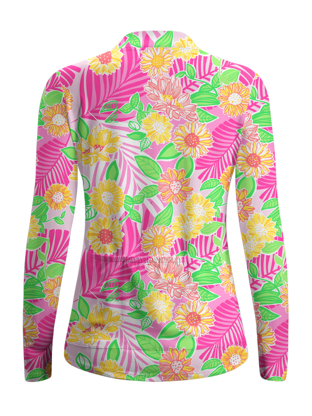 Orionride Tropical Style Women's Quarter Zipper Long Sleeve Jersey