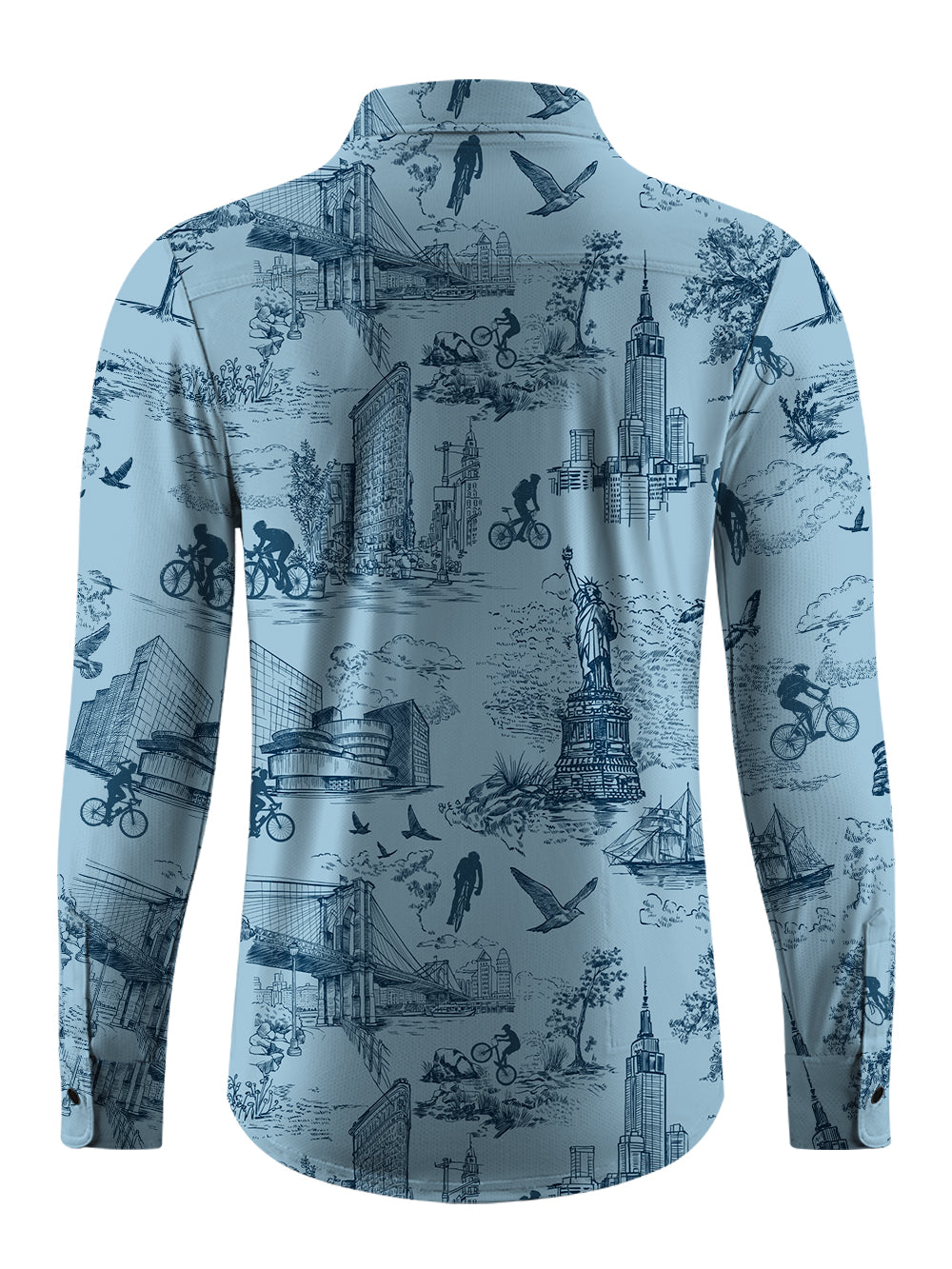 Orionride New York Diary Men's Stretchy Breathable Long Sleeve Gravel Shirt