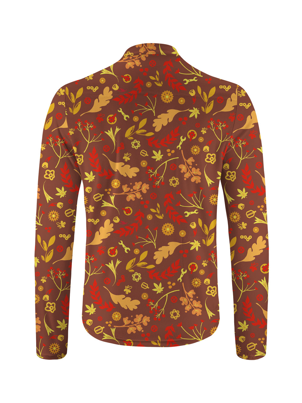 Orionride Passionate Red Gear Long Sleeve Half Zipper Mountain Bike Jersey