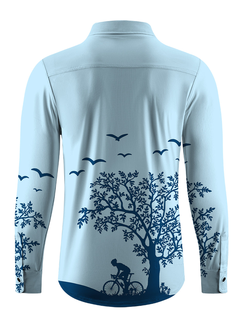 Orionride Lonely Travel Men's Stretchy Breathable Long Sleeve Gravel Shirt