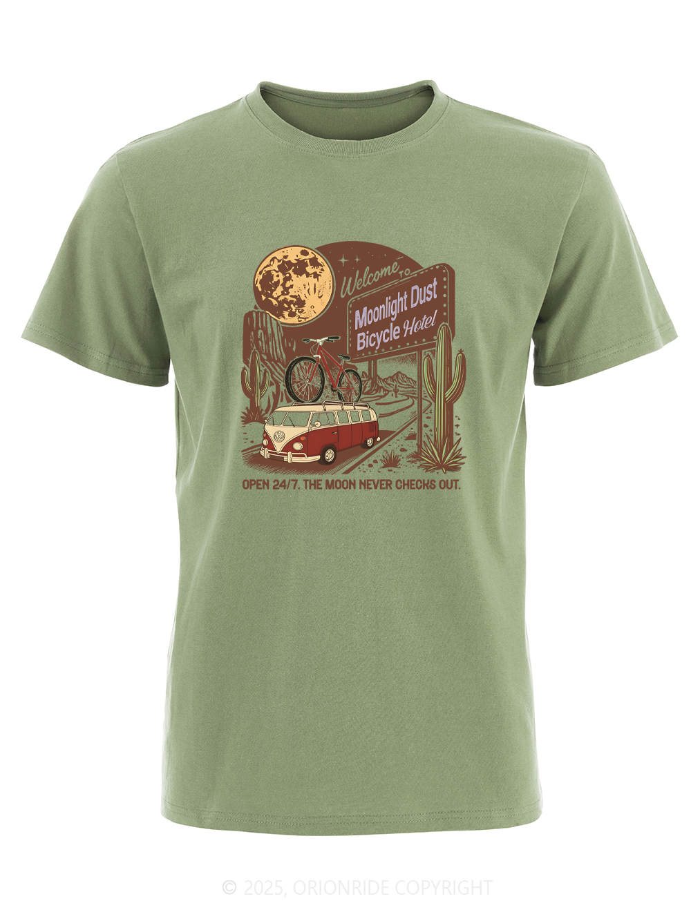 Orionride Moonlight Dust Bicycle Hotel Short Sleeves Bike T-Shirt