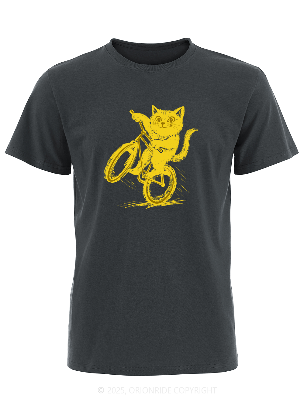 Orionride Cat Riding A Bike Short Sleeves Bike T-Shirt