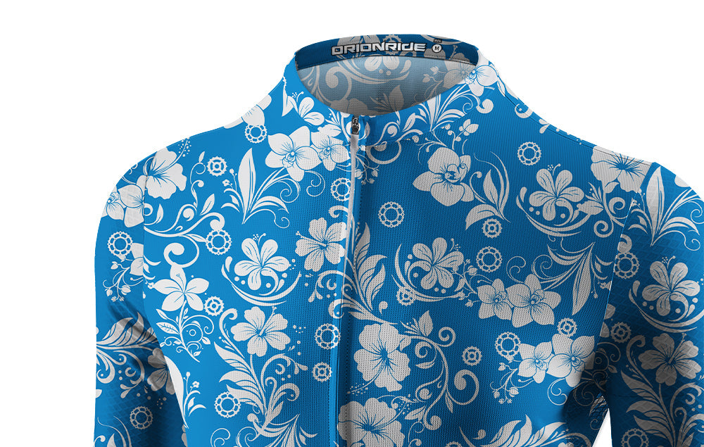 Orionride Hawaiian Flowers Women's Long Sleeve Cycling Jersey