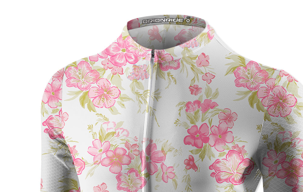 Orionride Fragrant Peach Blossoms Women's Long Sleeve Cycling Jersey