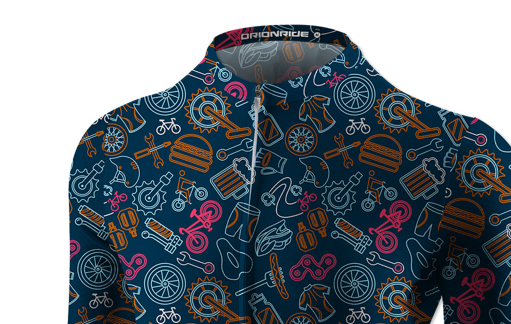Orionride Weekend BBQ Long Sleeve Cycling Jersey