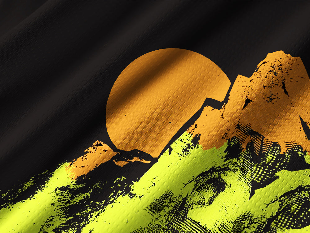 Orionride Sunset Golden Mountain Long Sleeve Downhill Jersey