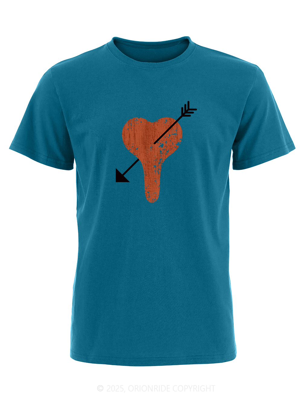 Orionride Heart-Shaped Seat Cushion Short Sleeves Bike T-Shirt