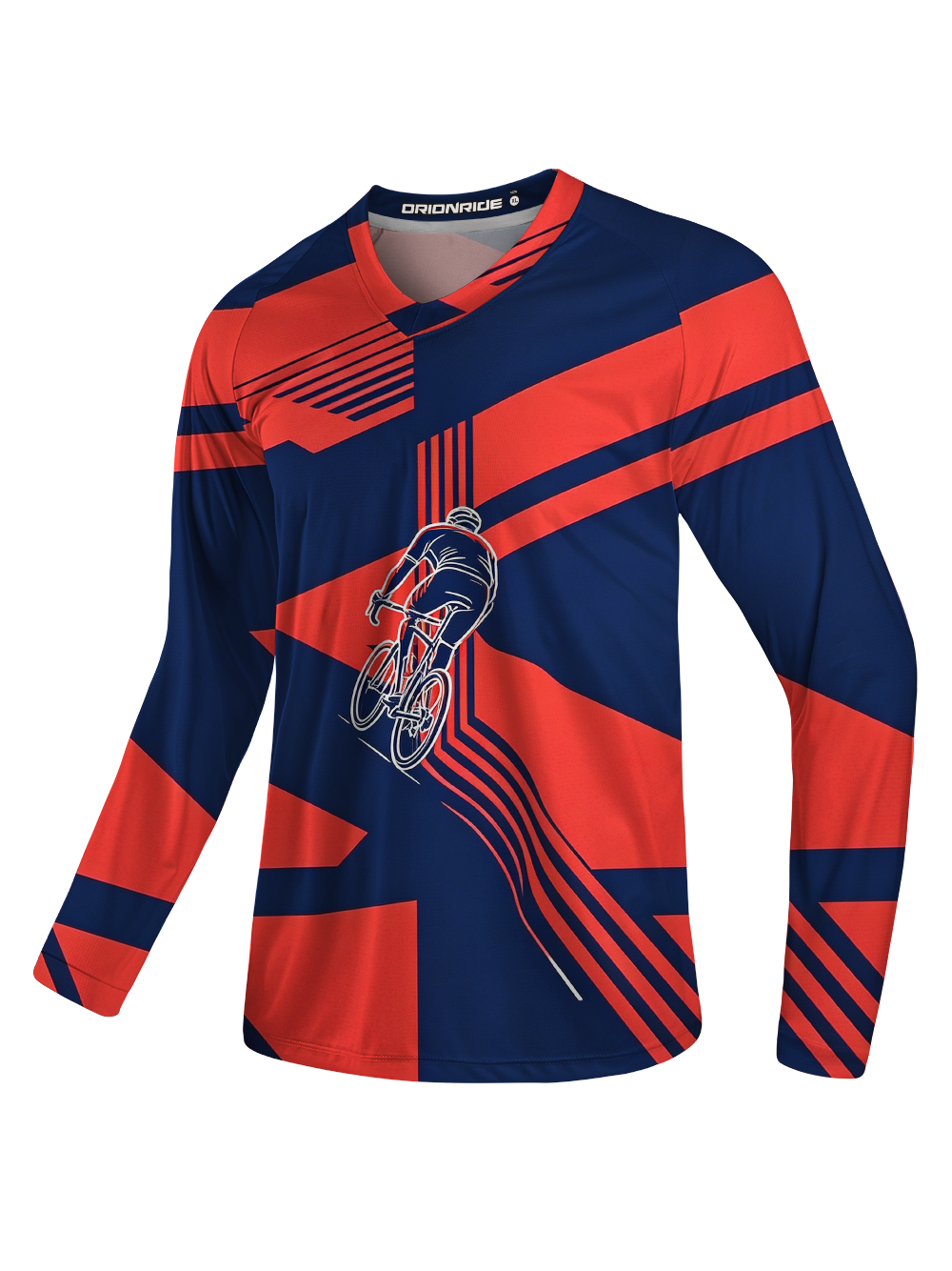 Orionride Geometric Segmentation Long Sleeve Downhill Jersey