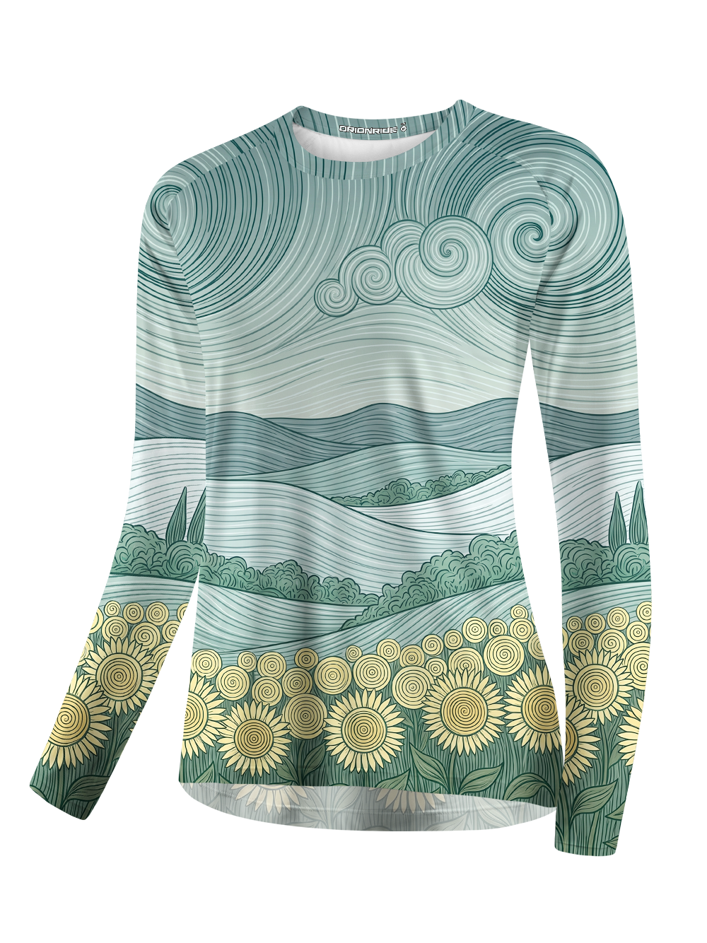 Orionride Swirling Sunflower Women's Quick Dry Downhill Jersey