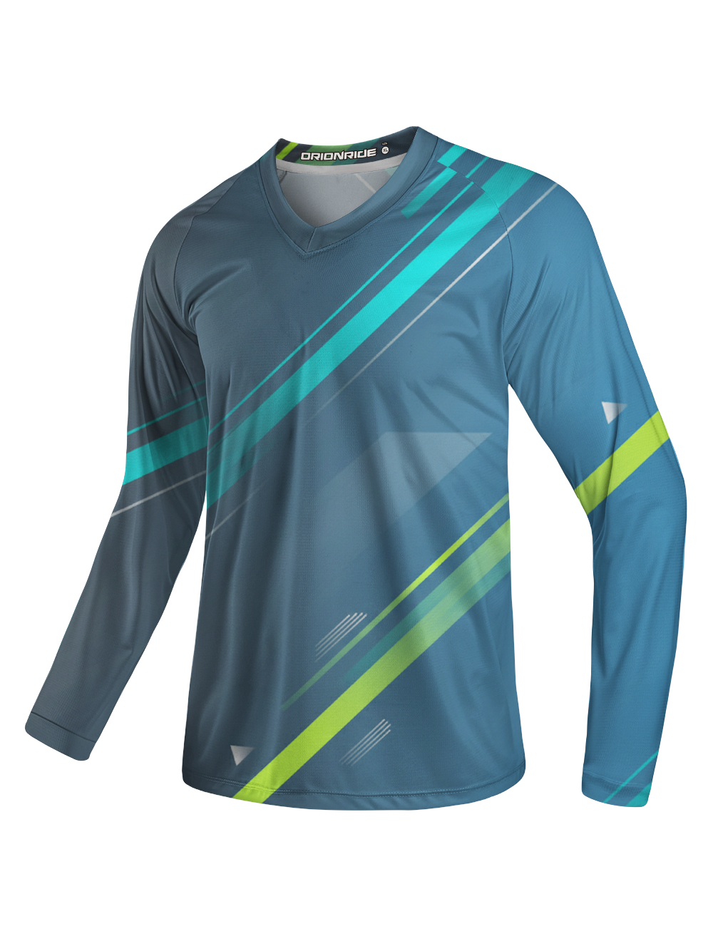 Orionride Diagonal Wide Stripes Long Sleeve Downhill Jersey