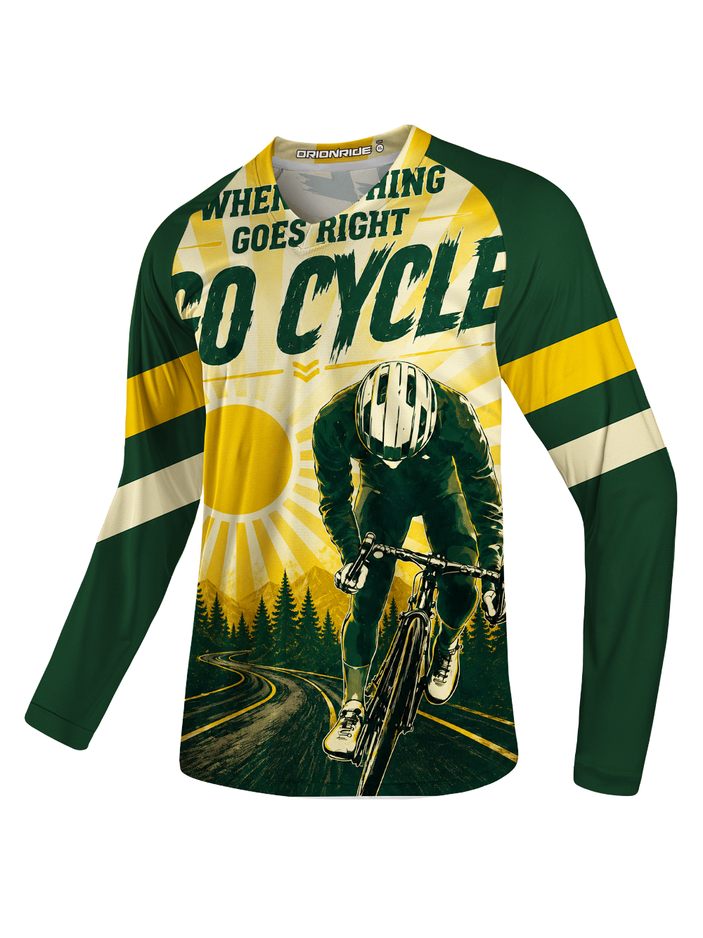 Orionride Pine Shadowed Struggle Ride Long Sleeve Downhill Jersey
