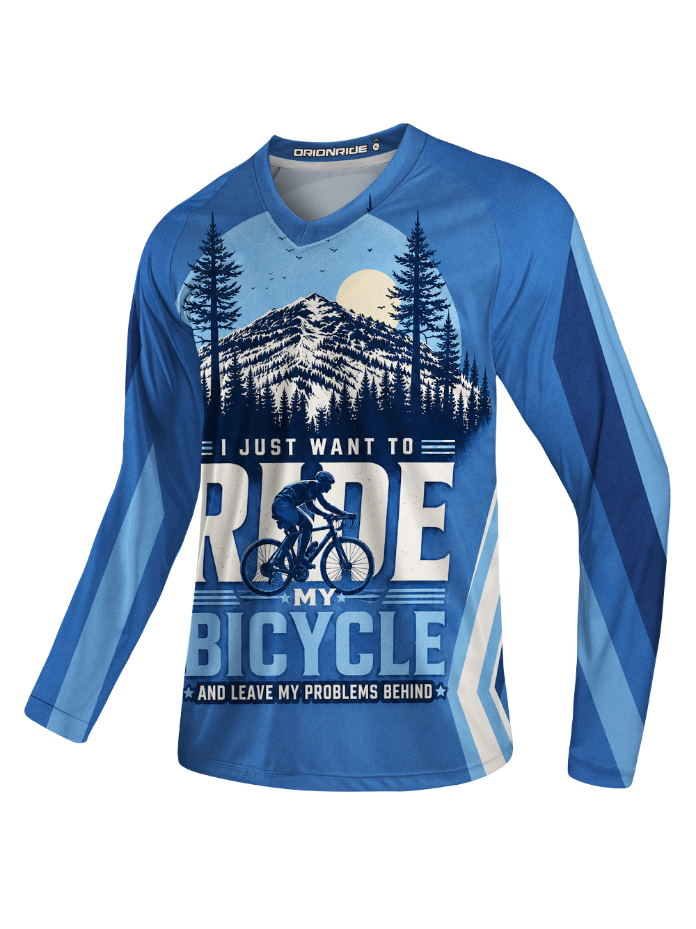 Orionride Cyclist Silhouette Long Sleeve Downhill Jersey