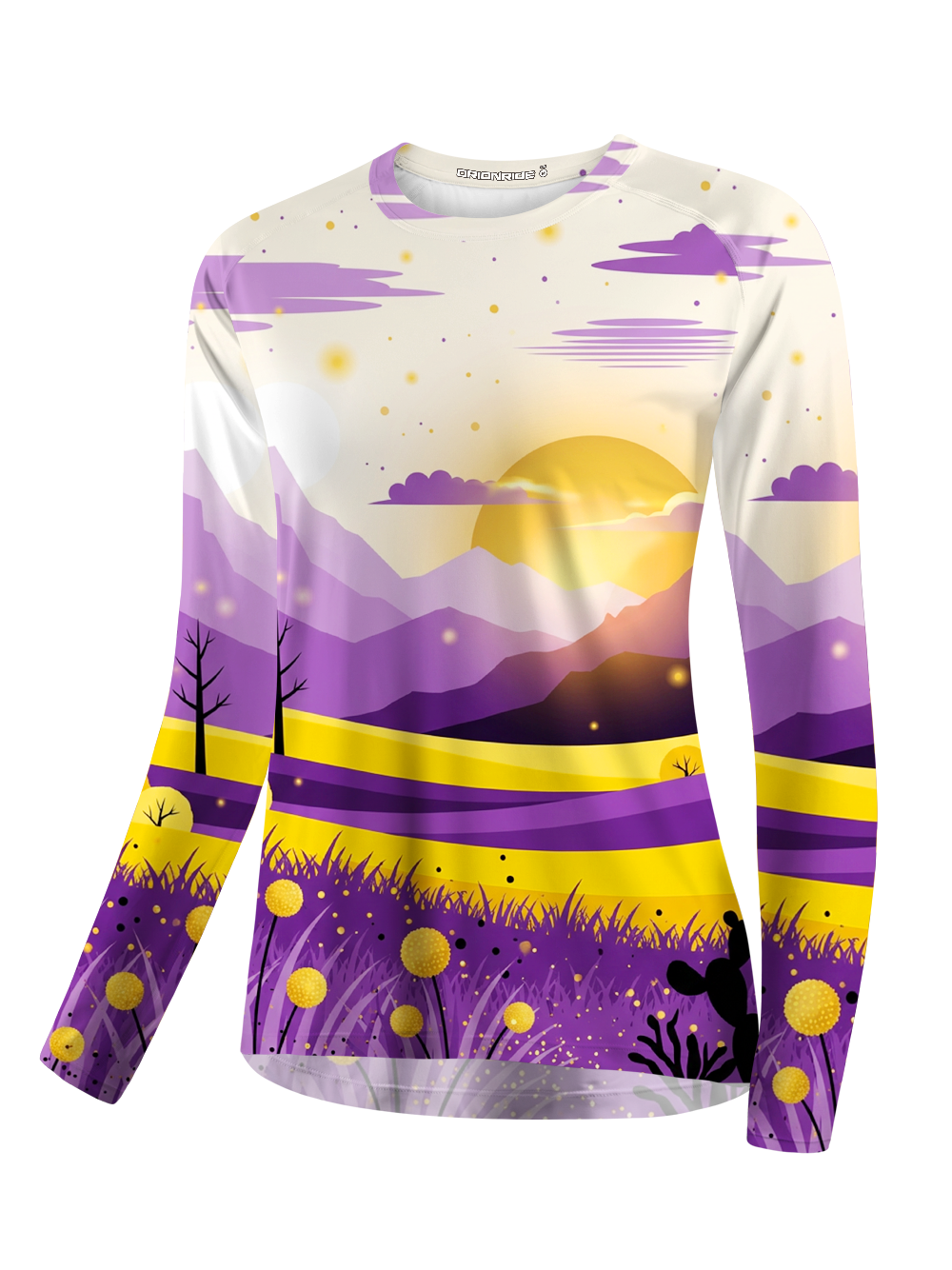 Orionride Purple Golden Field Women's Quick Dry Downhill Jersey