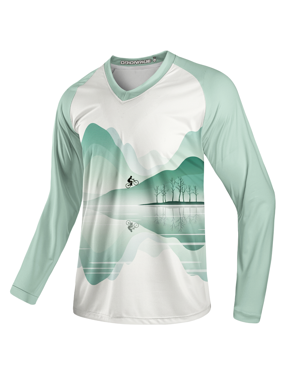 Orionride Mountain And Water Reflection Long Sleeve Downhill Jersey