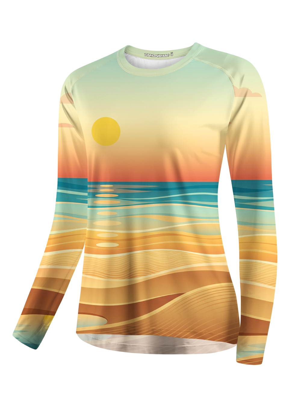 Orionride Golden Tide Line Women's Quick Dry Downhill Jersey