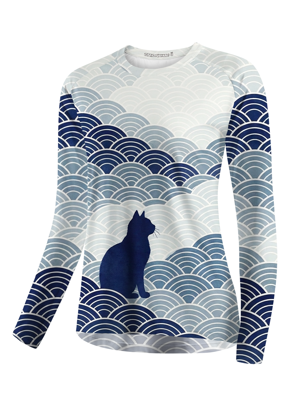Orionride Cat And Waves Women's Quick Dry Downhill Jersey