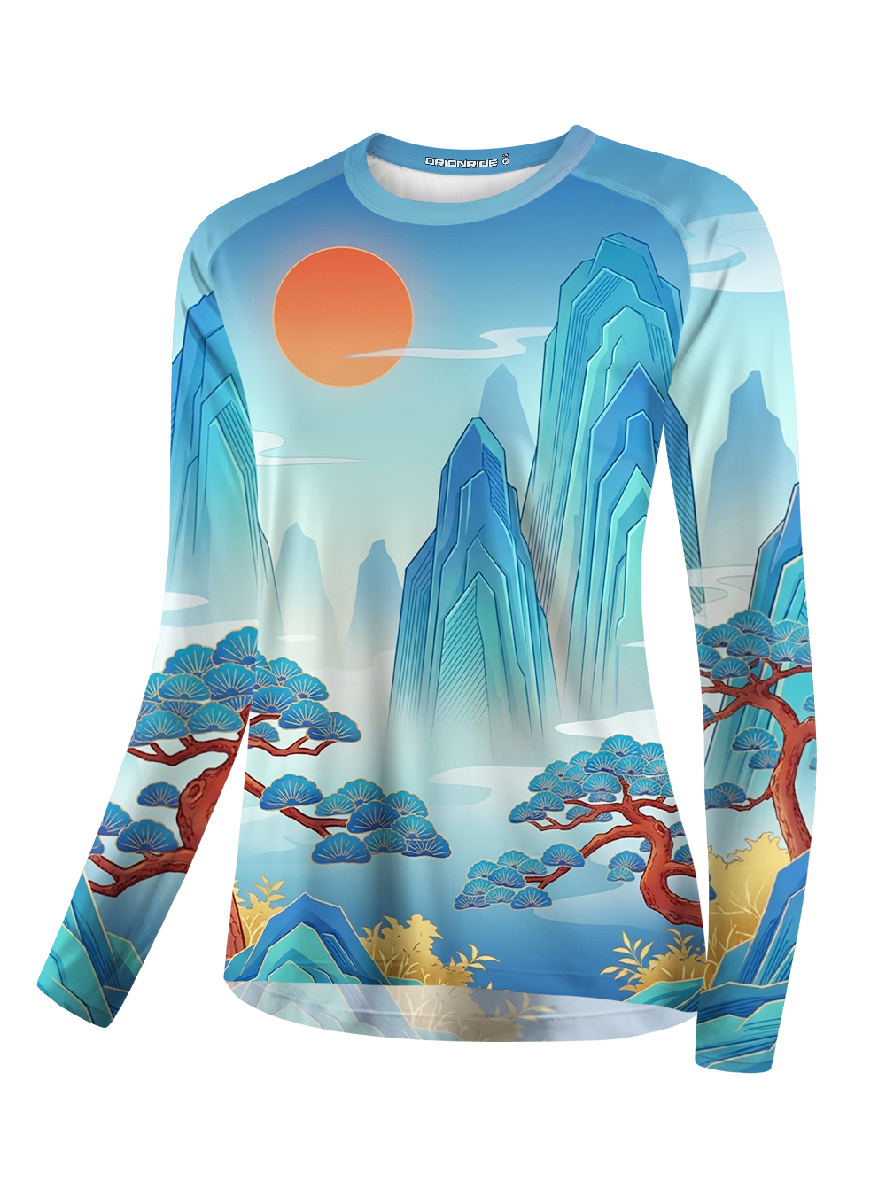Orionride Cyan Fairy Mountain Women's Quick Dry Downhill Jersey