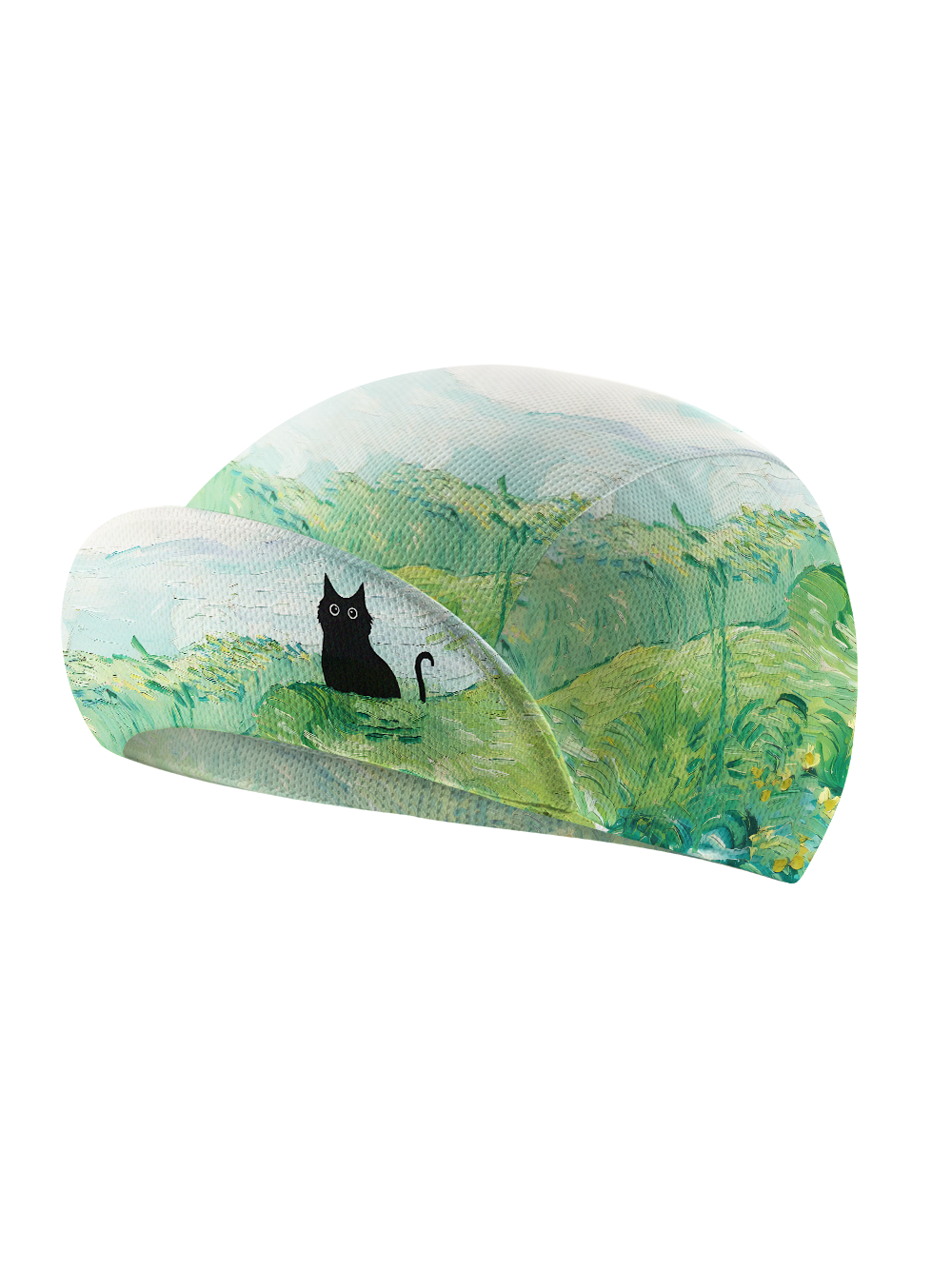 Orionride Oil Painting Black Cat Cycling Cap