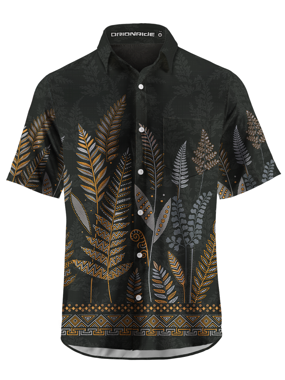 Orionride Night Fern Weave Zipper Pockets Ultra Lightweight Short Sleeves Gravel Shirt