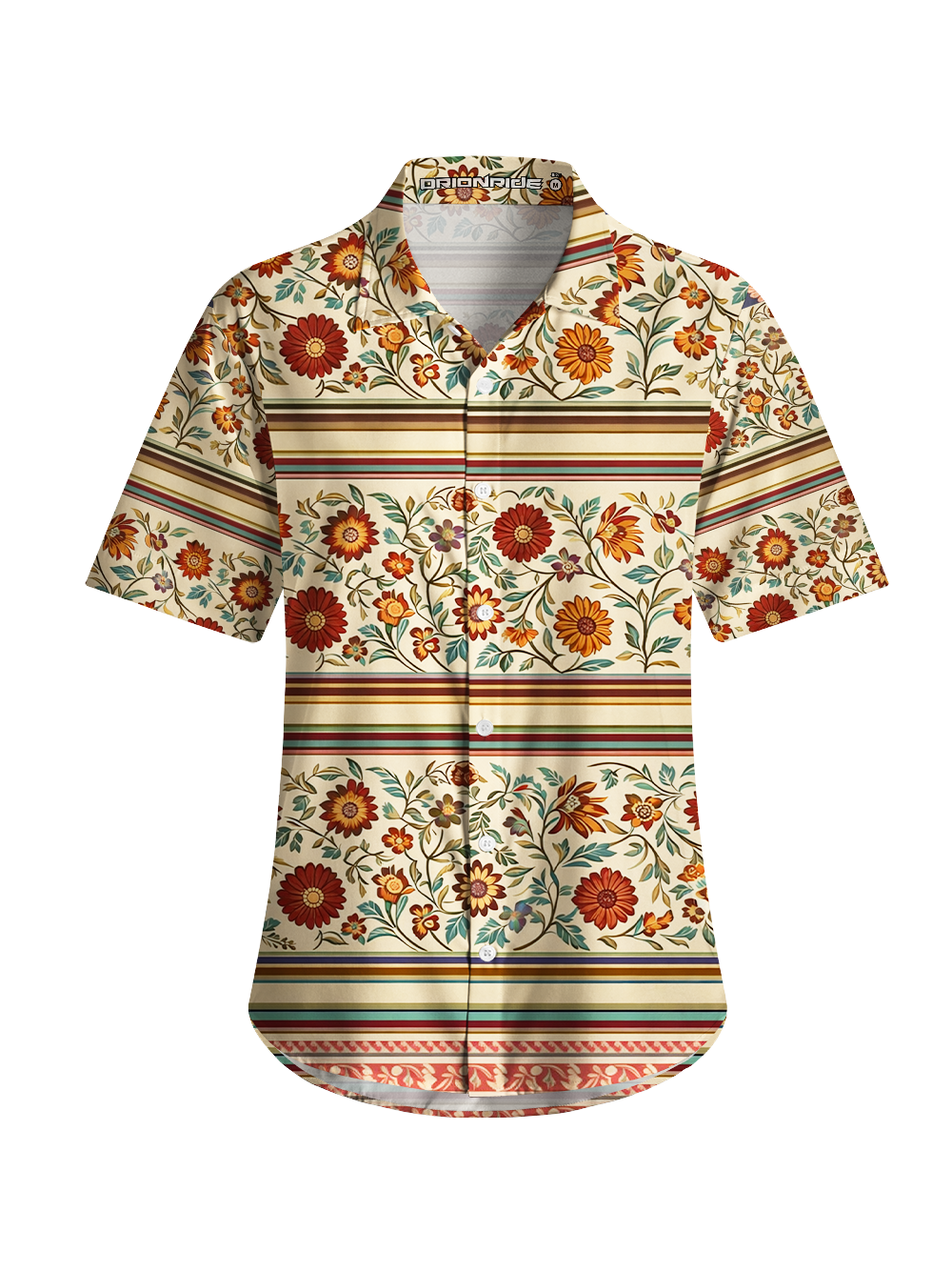 Orionride Red Daisies Zipper Pockets Ultra Lightweight Short Sleeves Women's Gravel Shirt