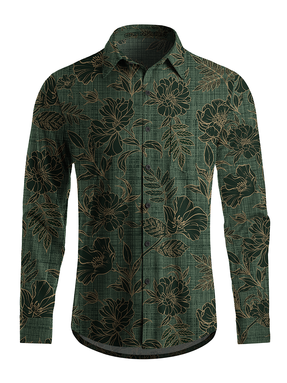 Orionride Gold Lace Men's Stretchy Breathable Long Sleeve Gravel Shirt