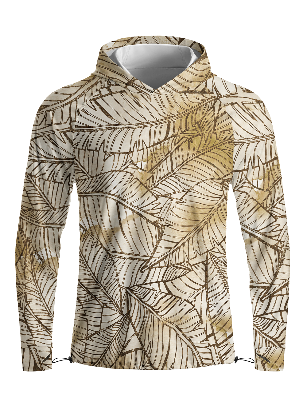 Orionride Golden Leaves Long Sleeve Cycling Hoodie Shirt