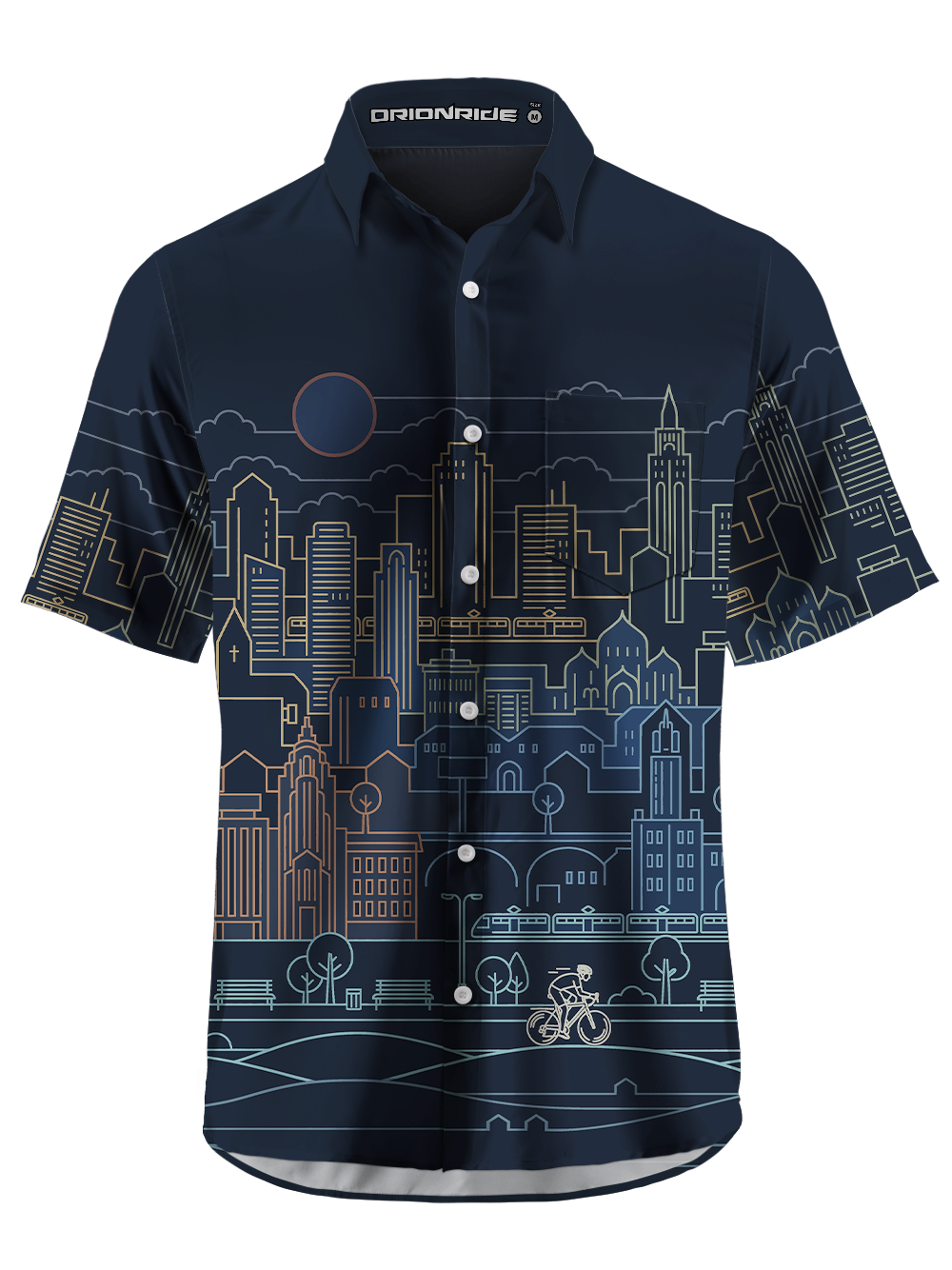 Orionride Urban Line Zipper Pockets Ultra Lightweight Short Sleeves Gravel Shirt