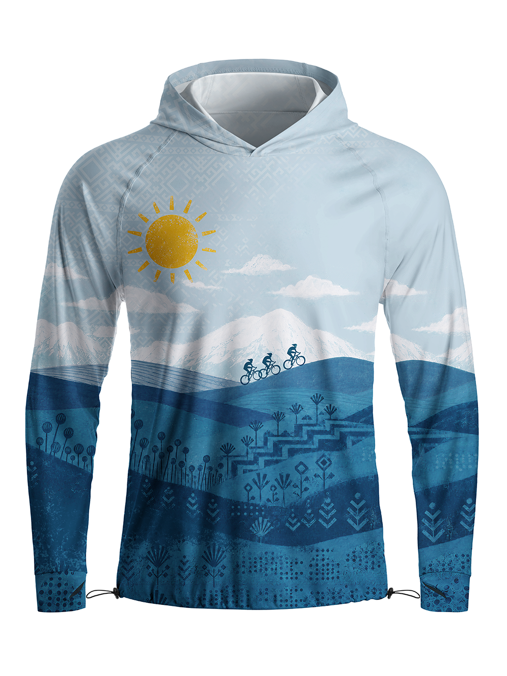 Orionride Ancient Trail Long Sleeve Cycling Hoodie Shirt
