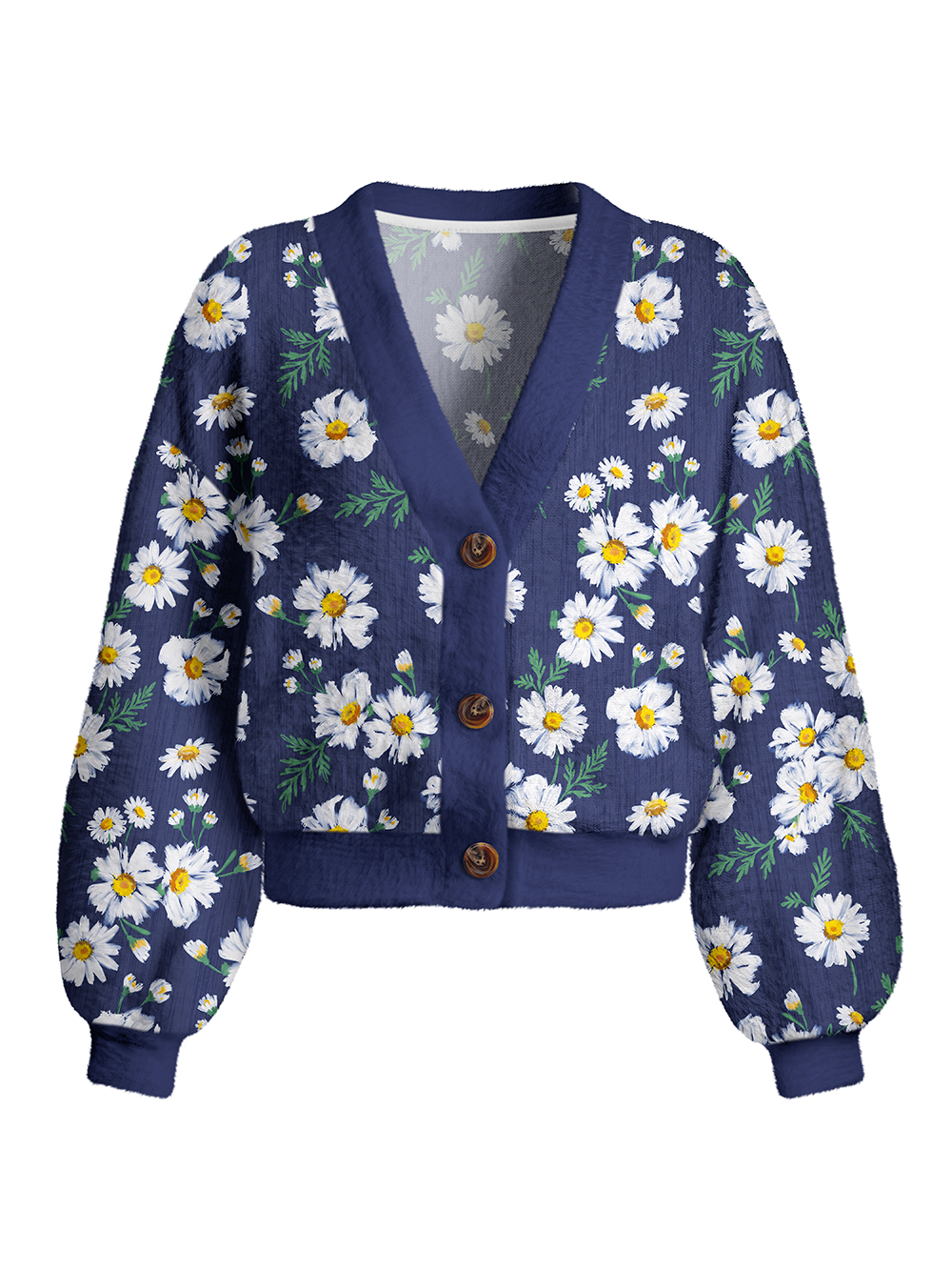 Orionride Lucky Daisy Women's Fuzzy Knit Cardigan