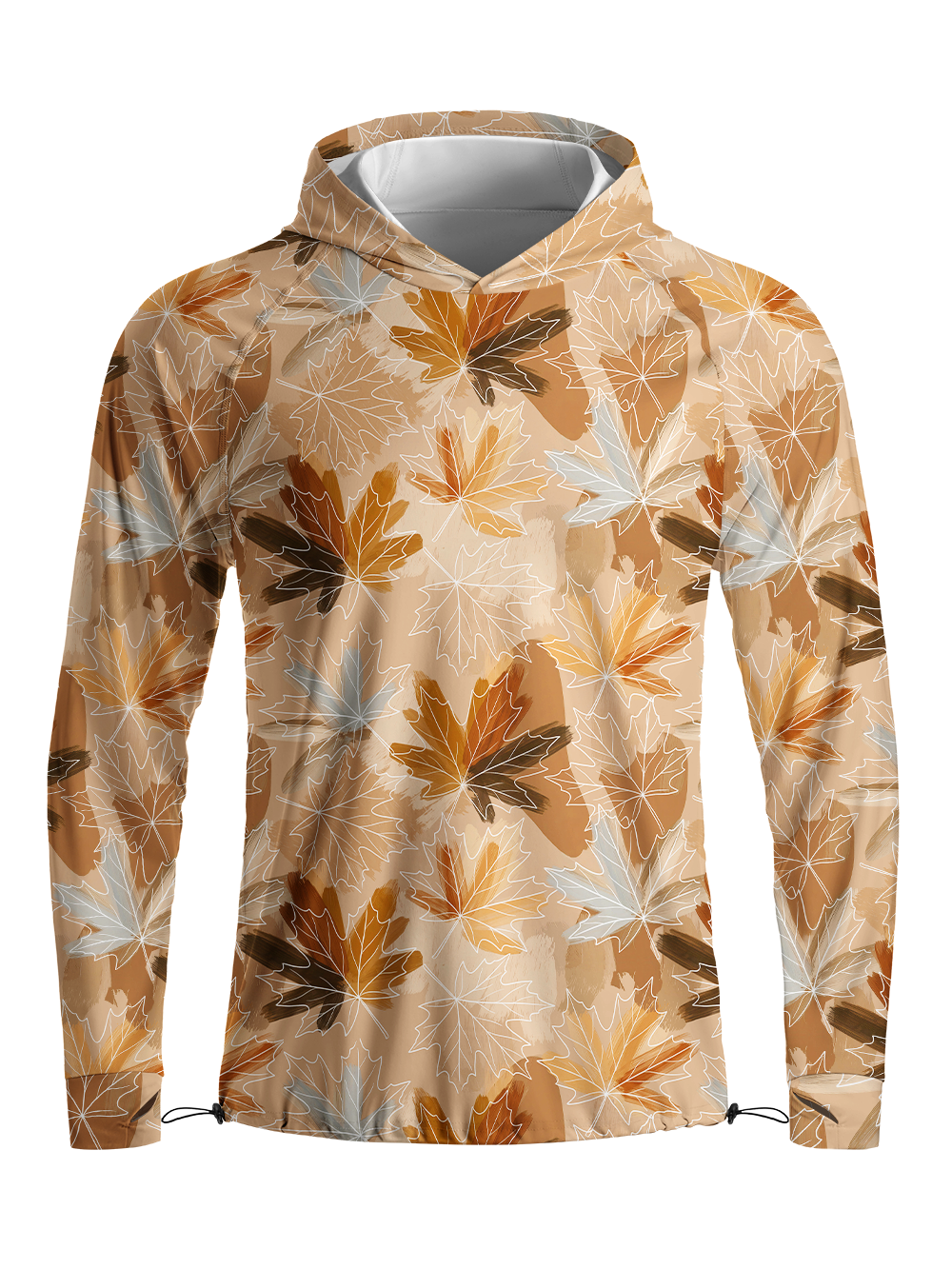 Orionride Dual Leaf Long Sleeve Cycling Hoodie Shirt