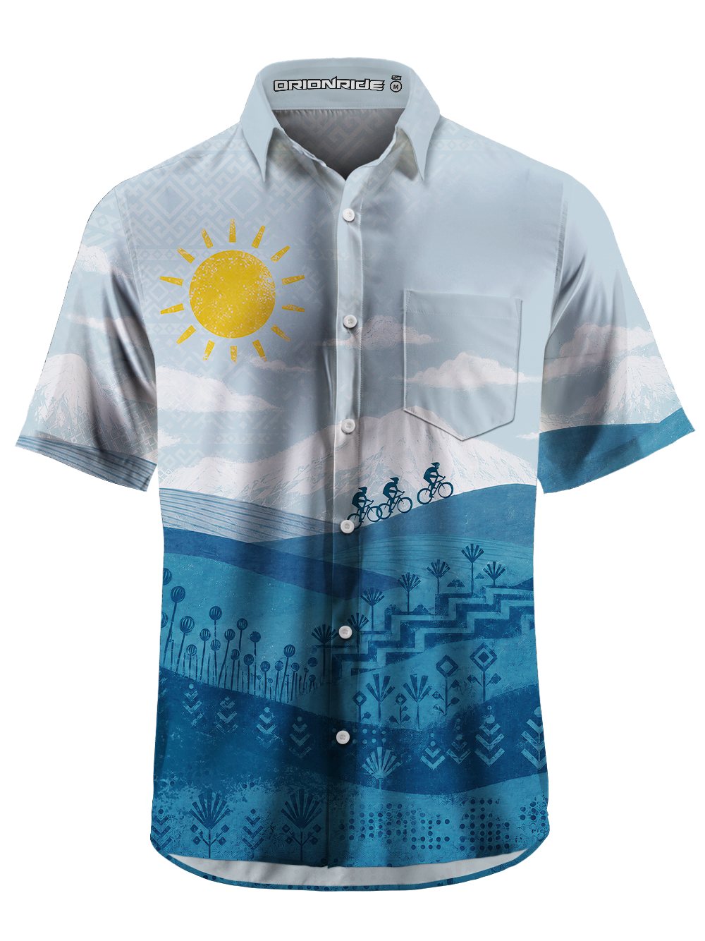 Orionride Ancient Trail Zipper Pockets Ultra Lightweight Short Sleeves Gravel Shirt