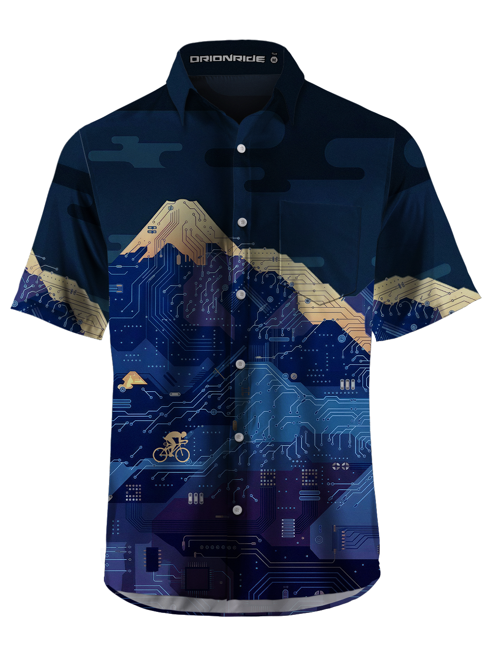 Orionride Circuit Mountains Zipper Pockets Ultra Lightweight Short Sleeves Gravel Shirt
