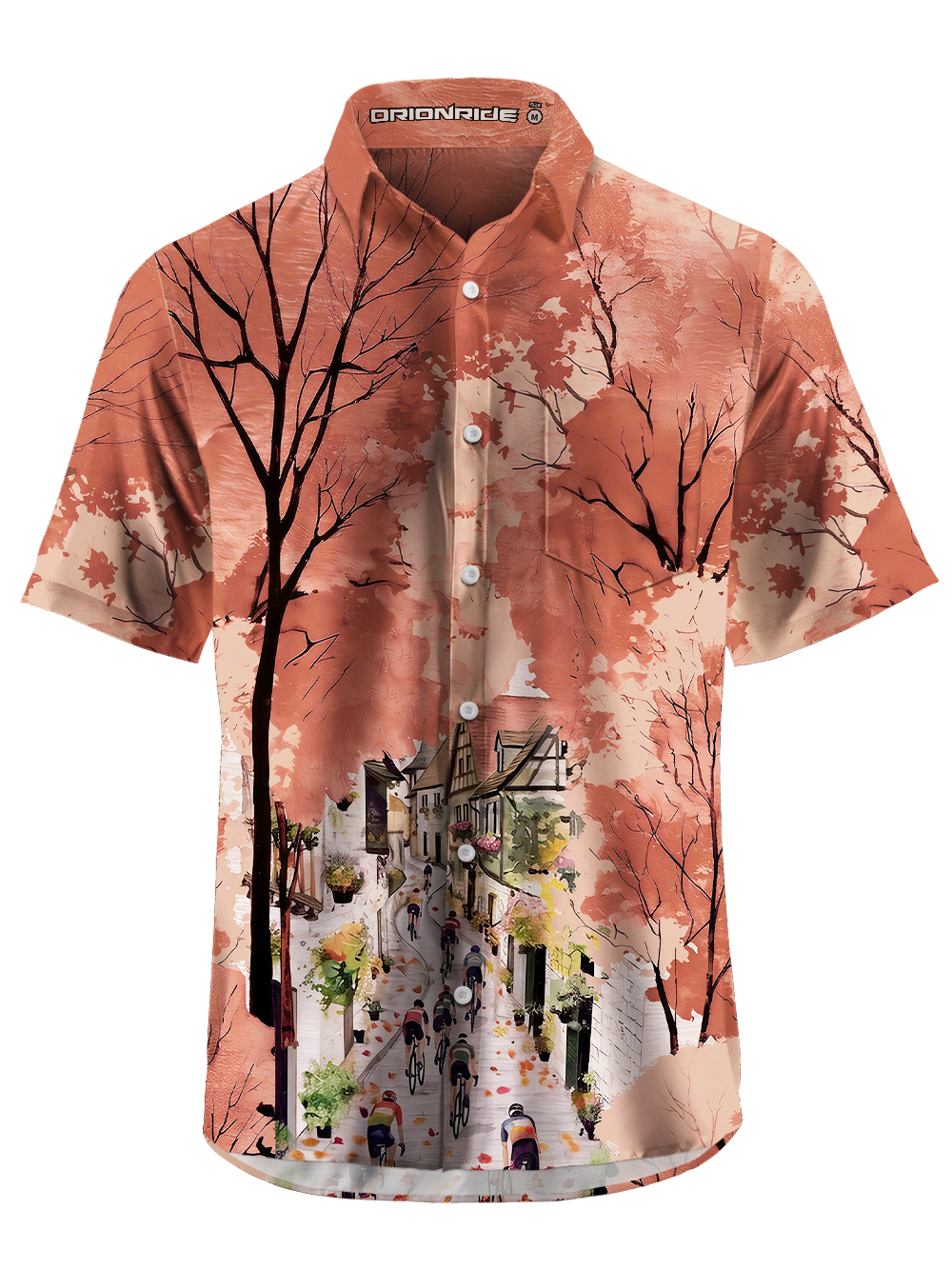 Orionride Green Trail Ride Zipper Pockets Ultra Lightweight Short Sleeves Gravel Shirt