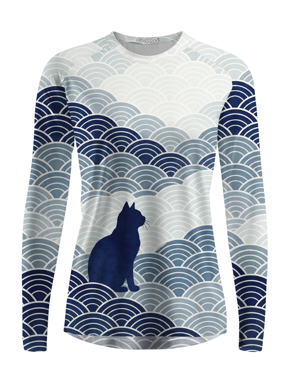Orionride Cat And Waves Women's Quick Dry Downhill Jersey