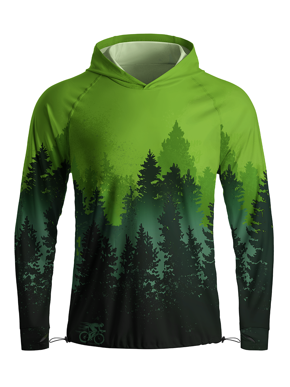 Orionride Explore The Forest Long Sleeve Cycling Hoodie Shirt