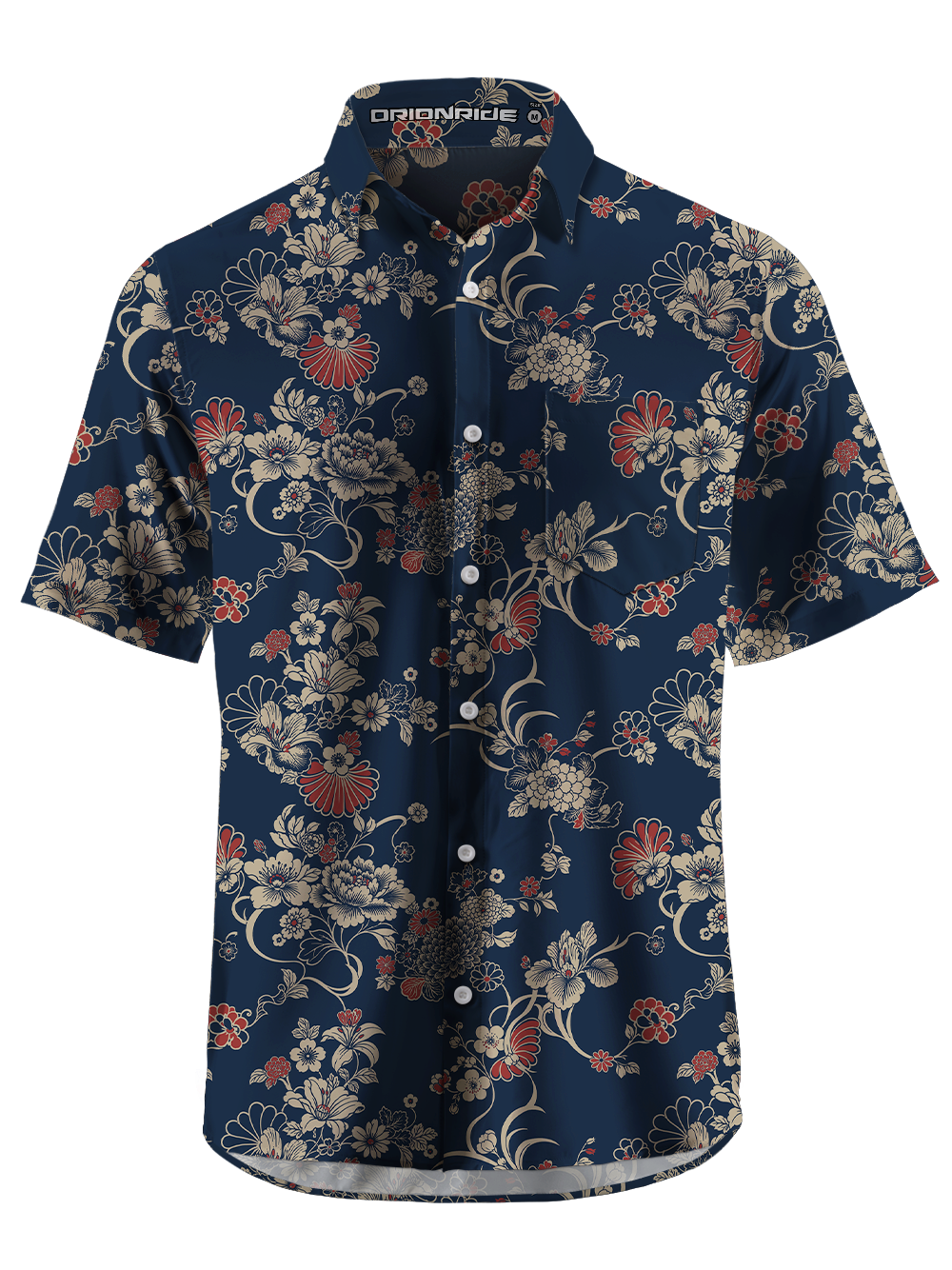 Orionride Dark Garden Zipper Pockets Ultra Lightweight Short Sleeves Gravel Shirt