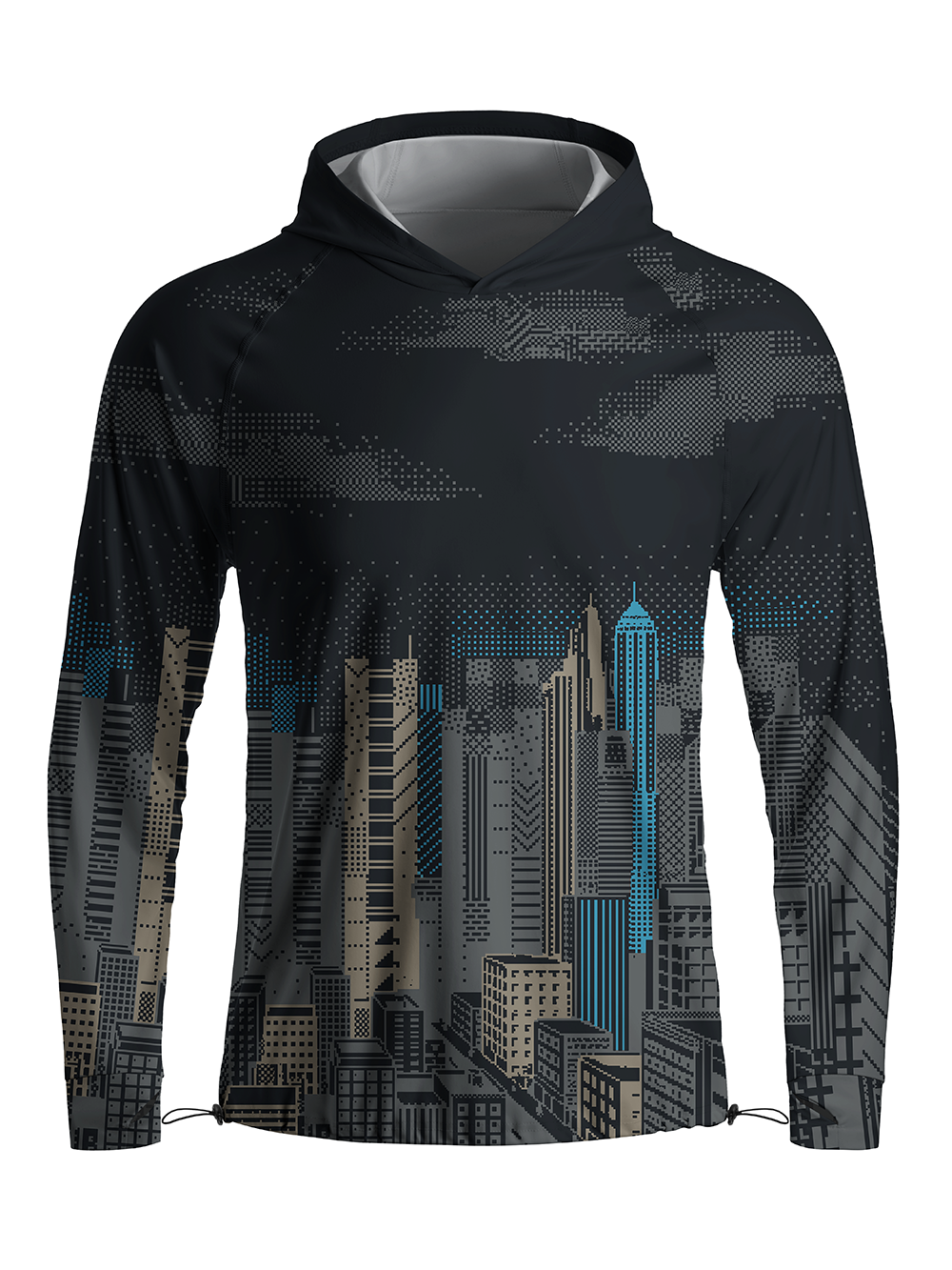 Orionride Towering Towers Long Sleeve Cycling Hoodie Shirt