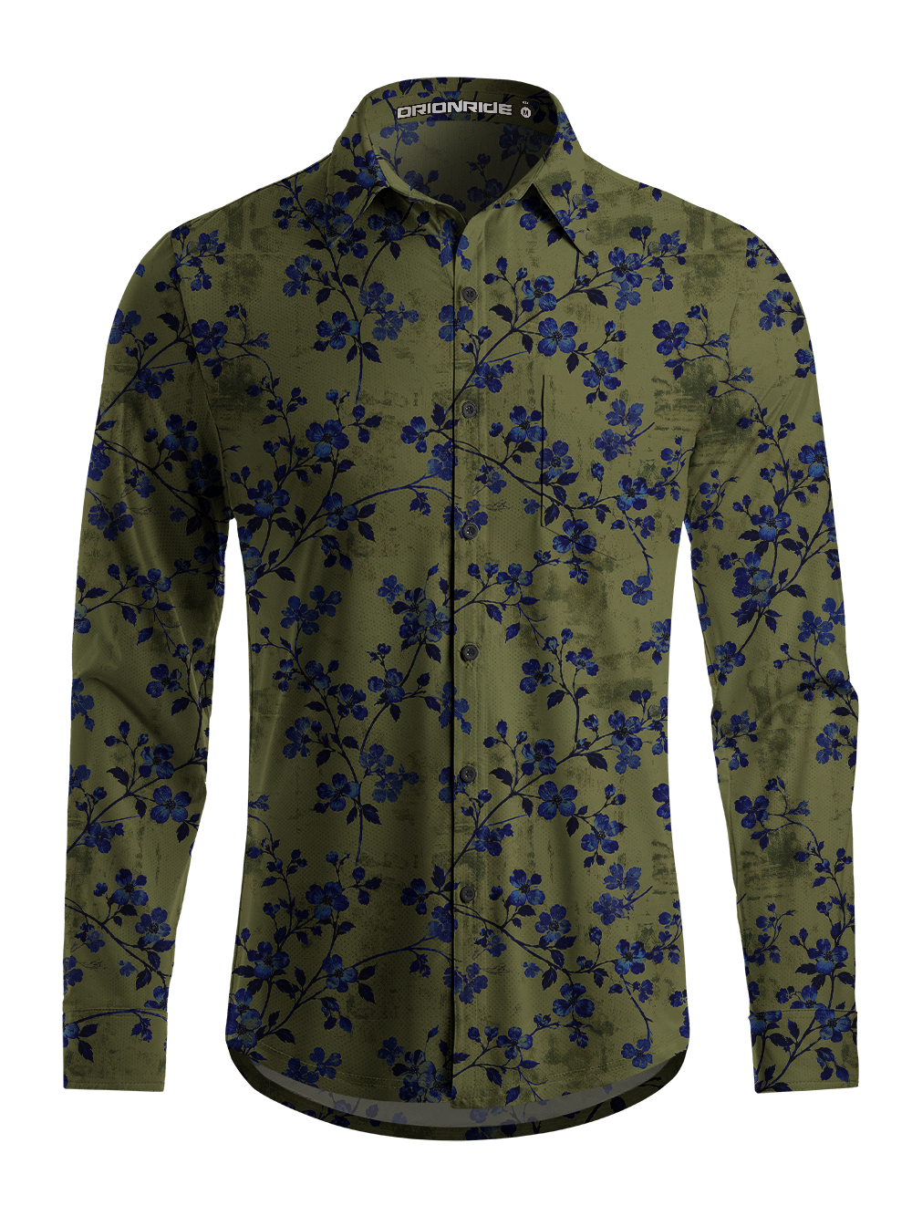 Orionride Vintage Bluebell Men's Stretchy Breathable Long Sleeve Gravel Shirt