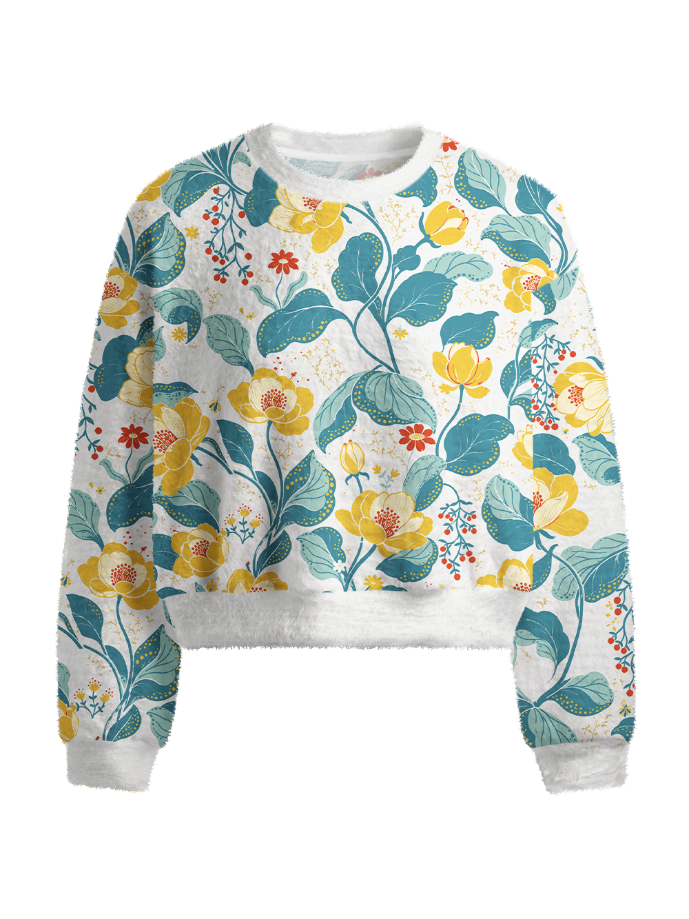 Orionride Cherokee Rose Women's Fuzzy Knit Sweater