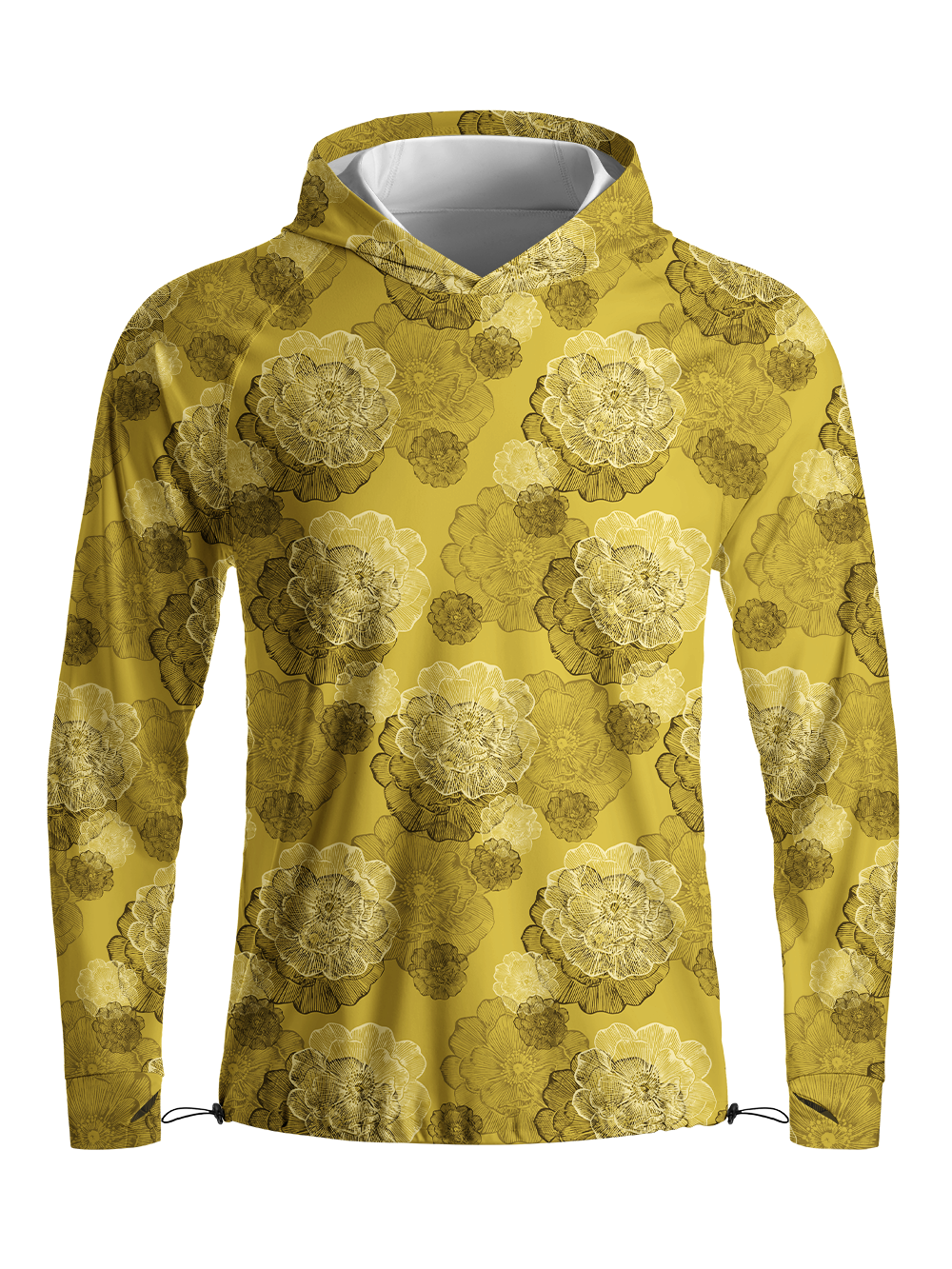 Orionride Monochrome Petal Long Sleeve Cycling Hoodie Shirt