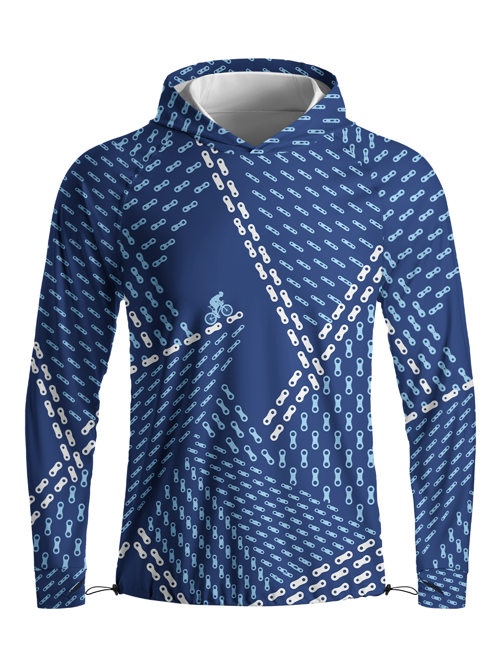 Orionride Chain Pattern Long Sleeve Cycling Hoodie Shirt