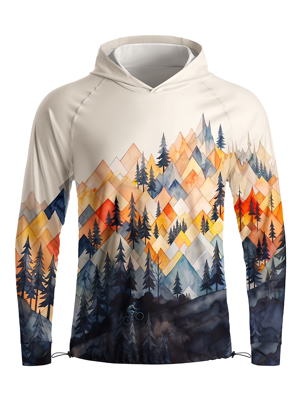 Orionride Diamond Mountain Ride Long Sleeve Cycling Hoodie Shirt