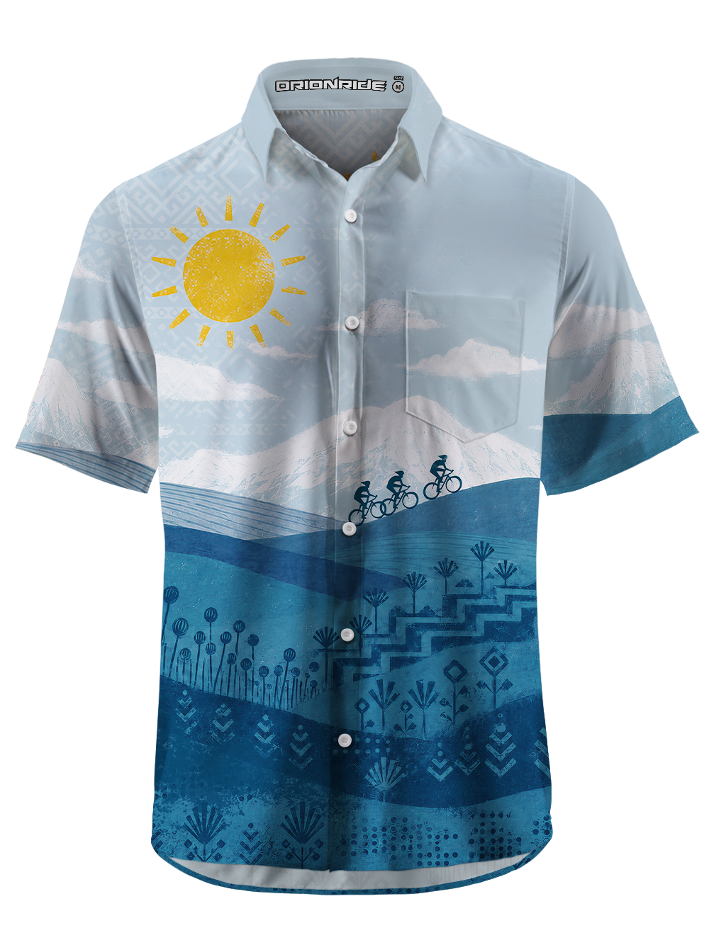 Orionride Ancient Trail Zipper Pockets Ultra Lightweight Short Sleeves Gravel Shirt