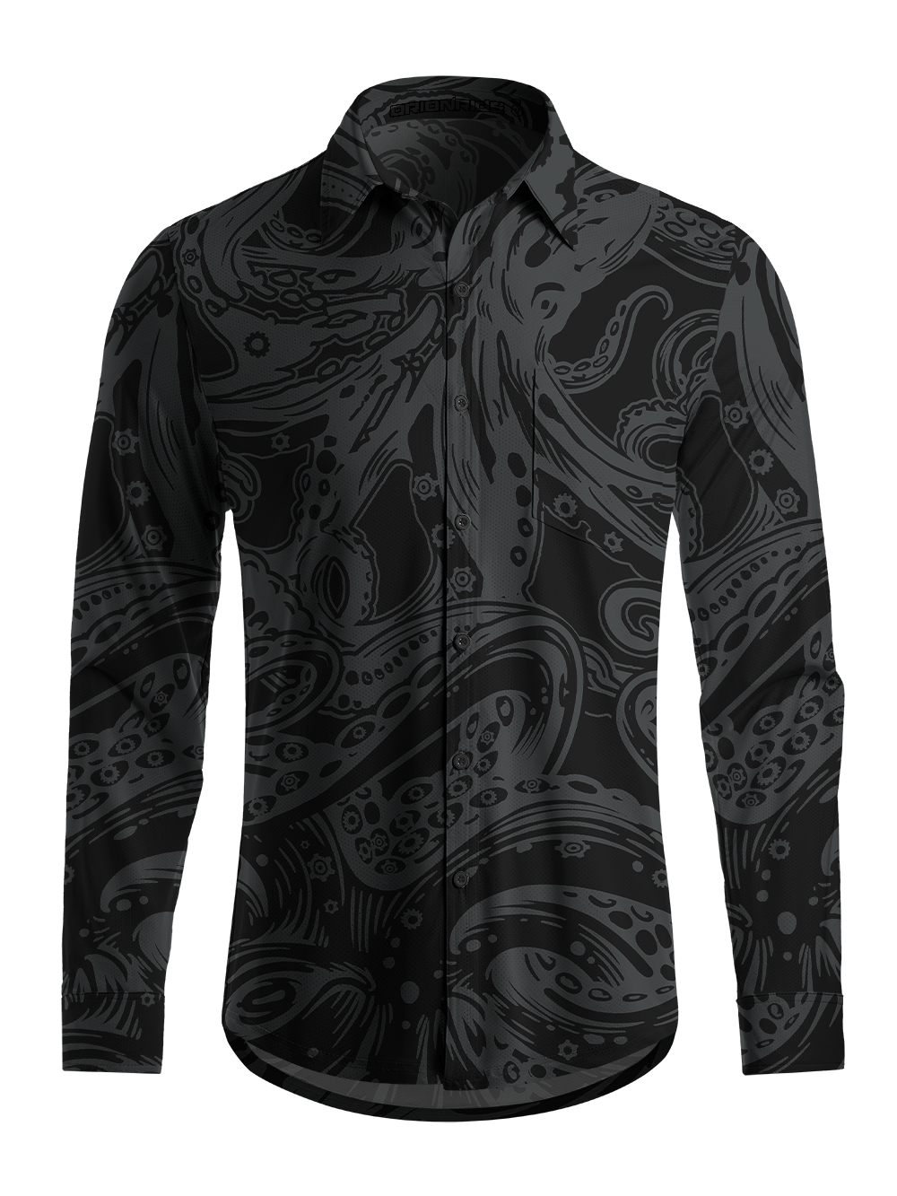Orionride Octopus Tentacles Men's Stretchy Breathable Long Sleeve Gravel Shirt