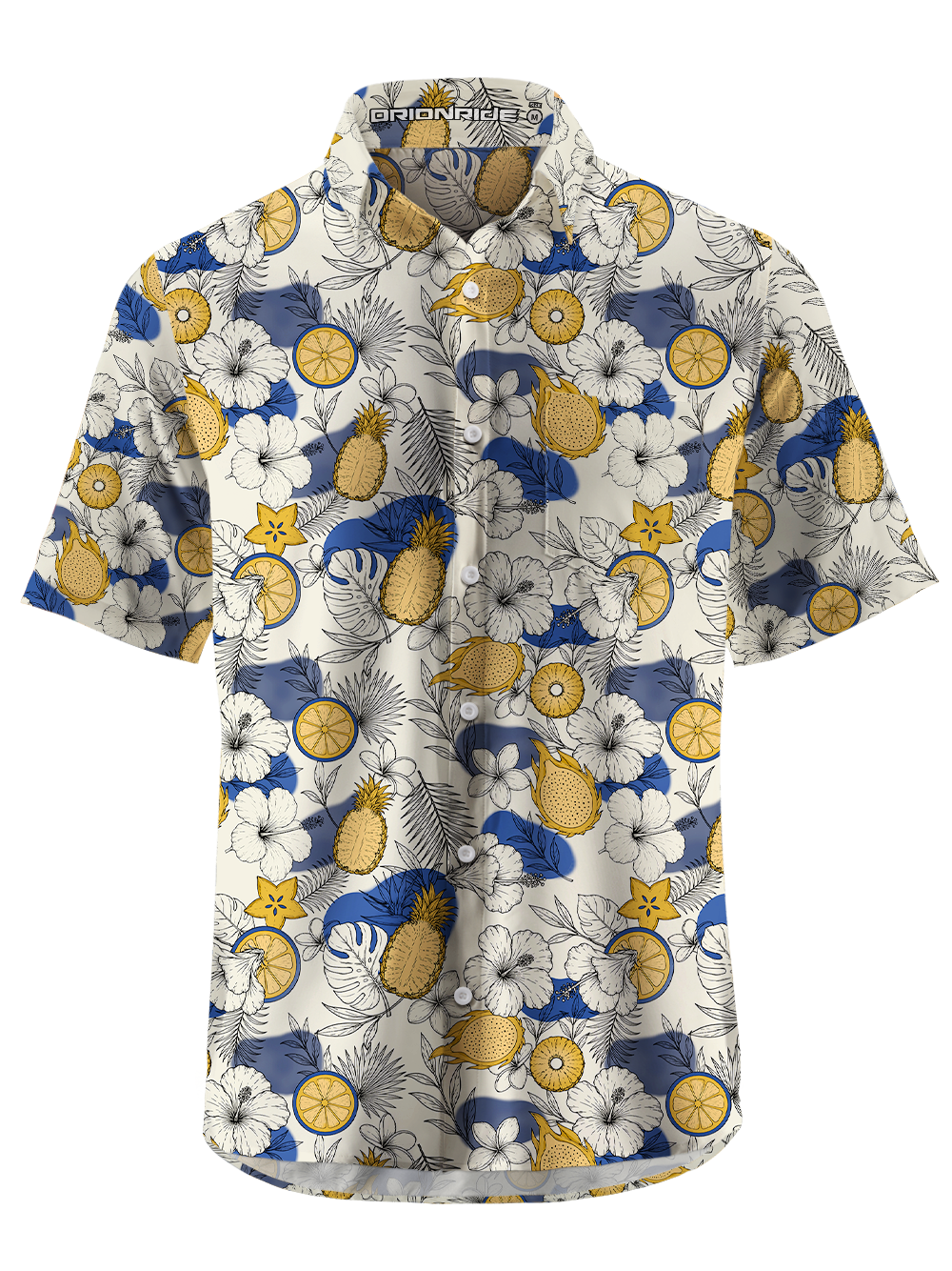Orionride Summer Fruit Code Zipper Pockets Ultra Lightweight Short Sleeves Gravel Shirt