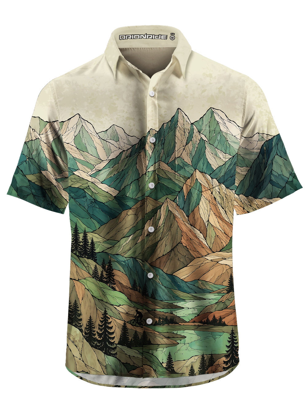Orionride Green Mountain Ride Zipper Pockets Ultra Lightweight Short Sleeves Gravel Shirt