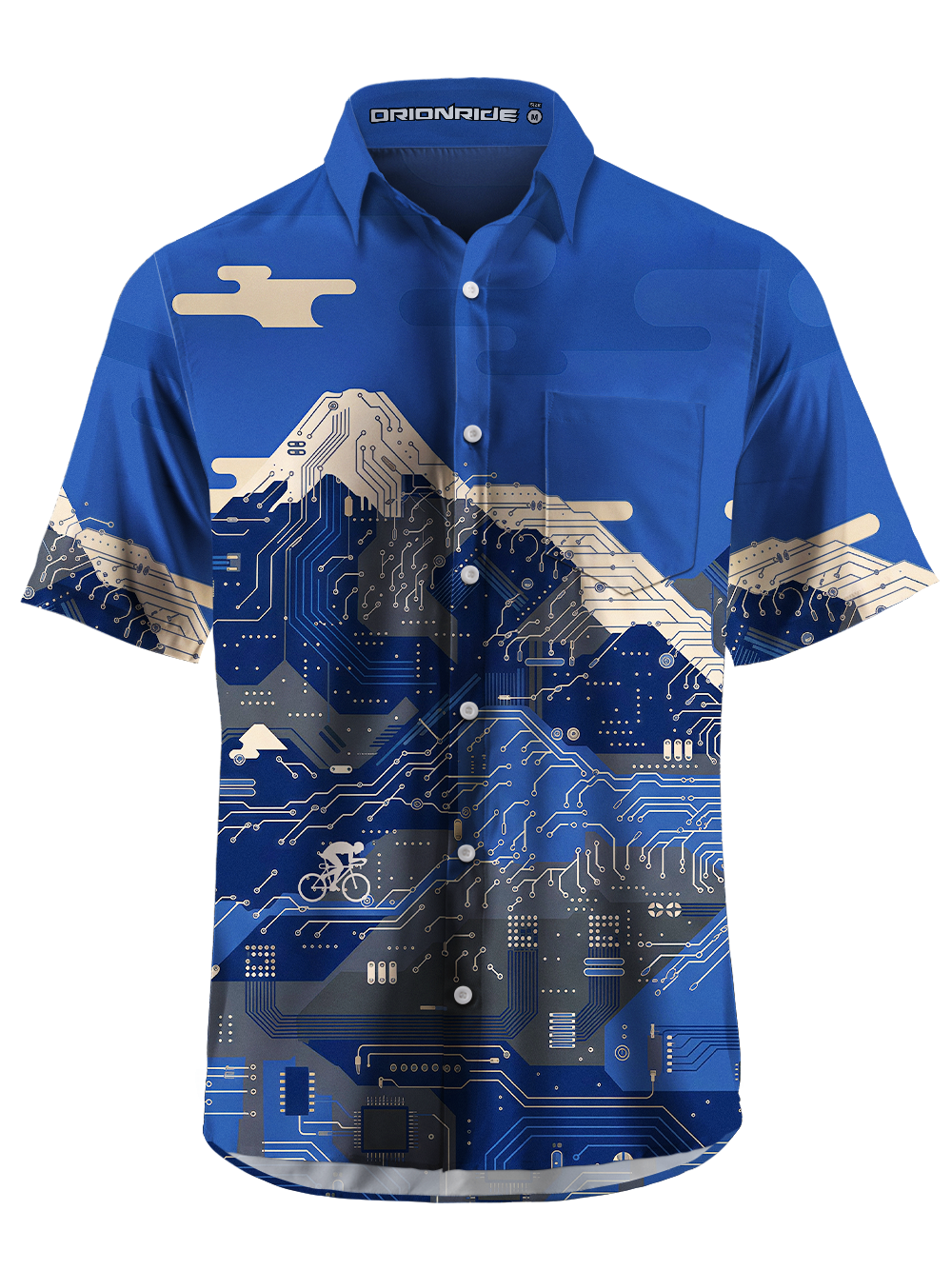 Orionride Circuit Mountains Zipper Pockets Ultra Lightweight Short Sleeves Gravel Shirt