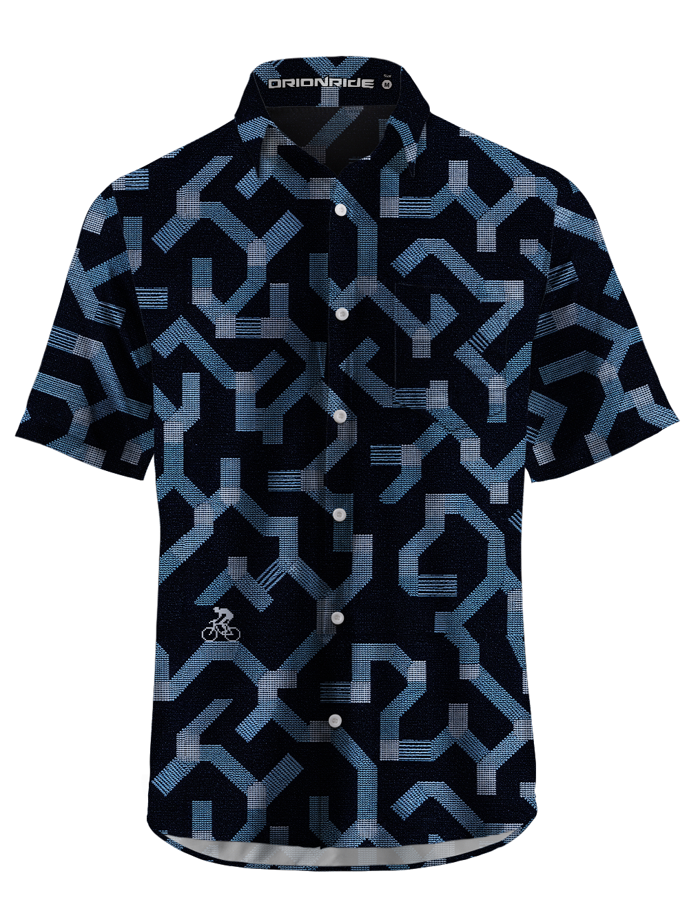 Orionride Gold Maze Ride Zipper Pockets Ultra Lightweight Short Sleeves Gravel Shirt