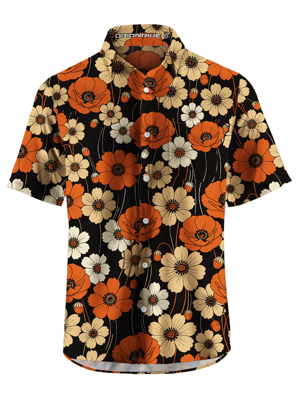 Orionride Swaying Anemone Zipper Pockets Ultra Lightweight Short Sleeves Gravel Shirt